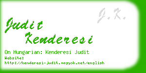 judit kenderesi business card